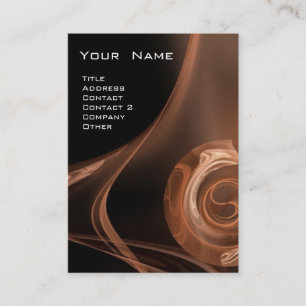 Carte De Visite FRACTAL ROSE 3 brun clair noir