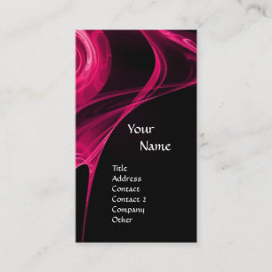 Carte De Visite FRACTAL ROSE 3 rose vif noir