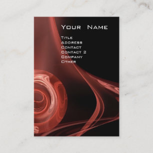 Carte De Visite FRACTAL ROSE 3 soft antique rouge noir