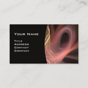 Carte De Visite FRACTAL SWIRL GEM MONOGRAS noir blanc violet rose