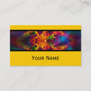 Carte De Visite Fractale abstraite XI d'Apophysis + votre texte