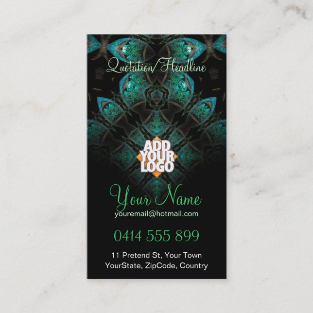Carte de visite fractale Greenada v3 (Devant)