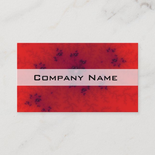 Carte De Visite Fractale rouge (Devant)