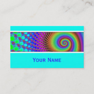 Carte De Visite Fractale spirale Abstraite + votre texte
