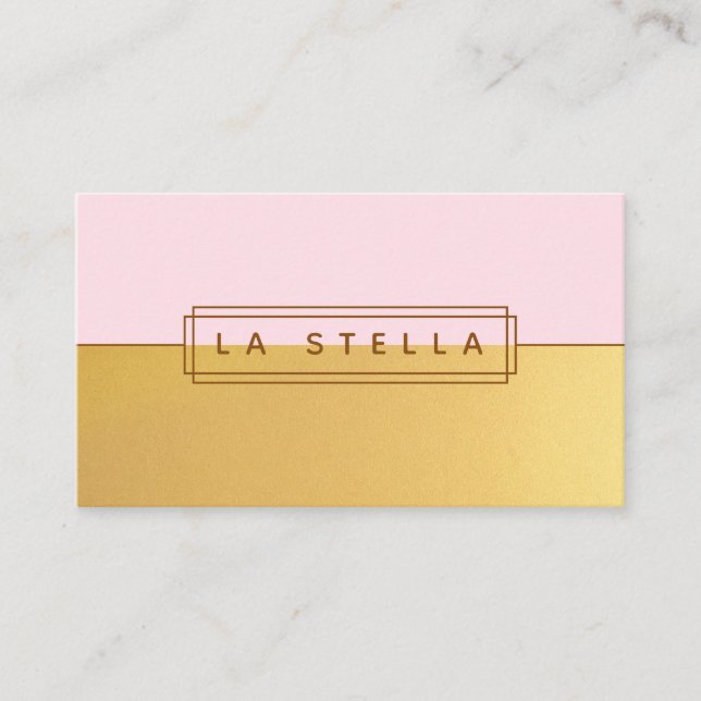 Carte De Visite Fractionnement minimal d'or et de rose | Cadre de  (Devant)