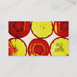 carte de visite frais de bar à jus de fruit génial