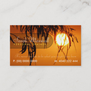 Carte de visite frais de silhouette de nature de