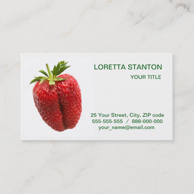 Carte De Visite Fraise (Devant)