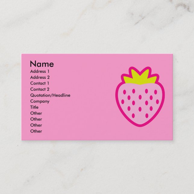 CARTE DE VISITE FRAISE (Devant)