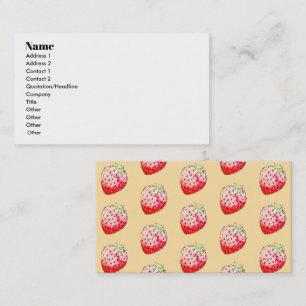 Carte De Visite fraise d'aquarelle jaune