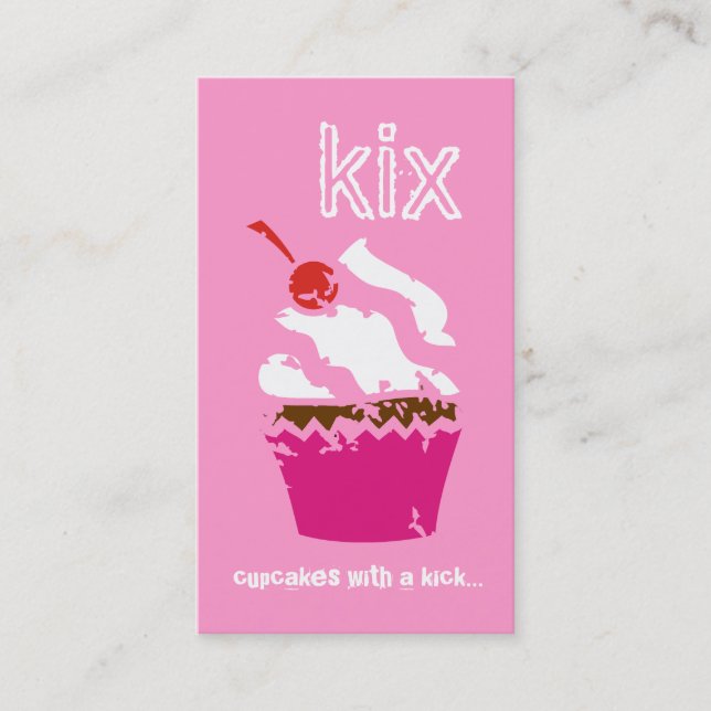 Carte De Visite Fraise de petit gâteau de 311 Kickin (Devant)