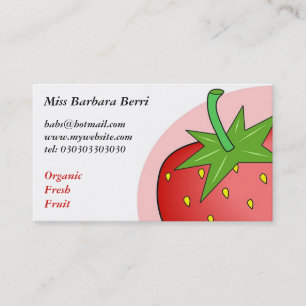 Carte De Visite Fraises
