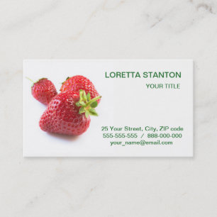 Carte De Visite Fraises