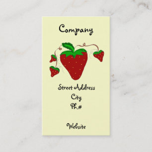 Carte De Visite Fraises simples