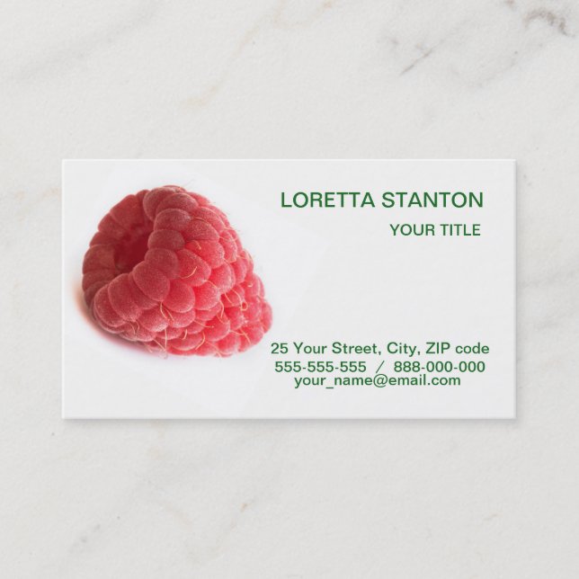 Carte De Visite Framboise (Devant)