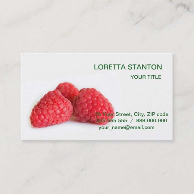 Carte De Visite Framboise (Devant)