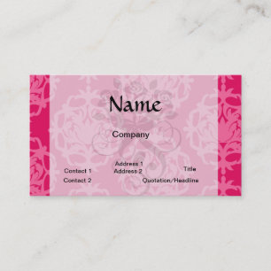 Carte De Visite Framboise et damas rose