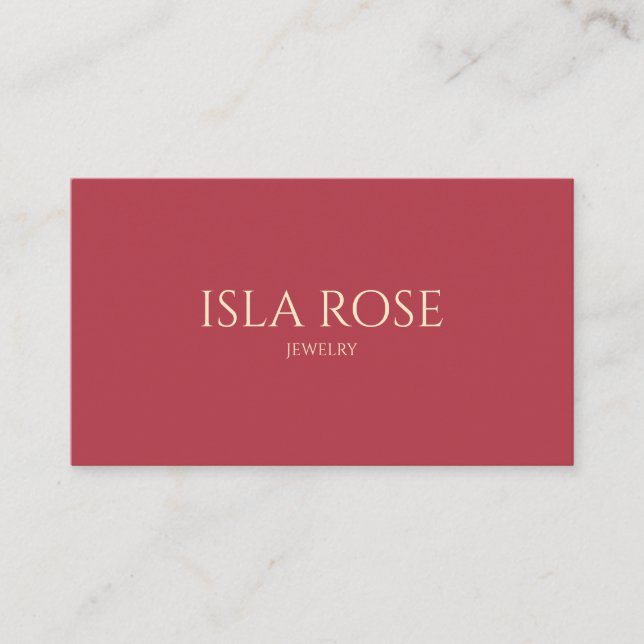 Carte De Visite Framboise rose et crème (Devant)