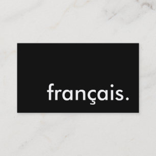 Carte De Visite français.