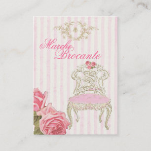 Carte de visite français vintage d'antiquités de