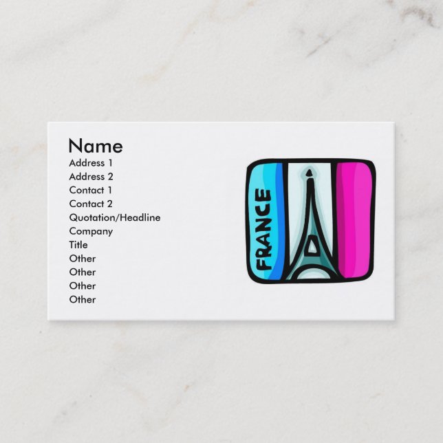 Carte de visite France (Devant)