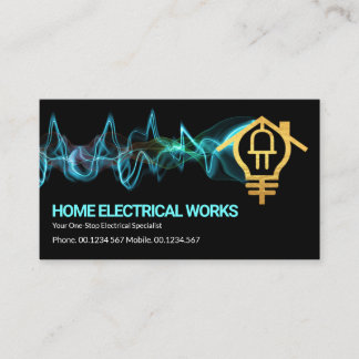 Carte De Visite Frapper charge électrique Creative Gold Home Bulb