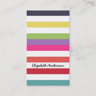 Carte De Visite Frappes Arc-En-Ciel Chaud Dans Les Couleurs De Mod