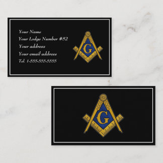 Carte De Visite Freemason Masonic Square Compass Symbol
