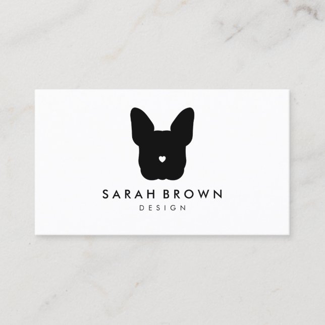 Carte De Visite French BullDog Canine marionnettiste marcheur (Devant)