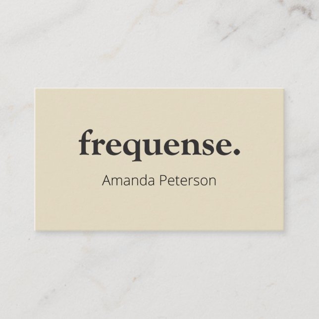 Carte De Visite Fréquence. (Devant)