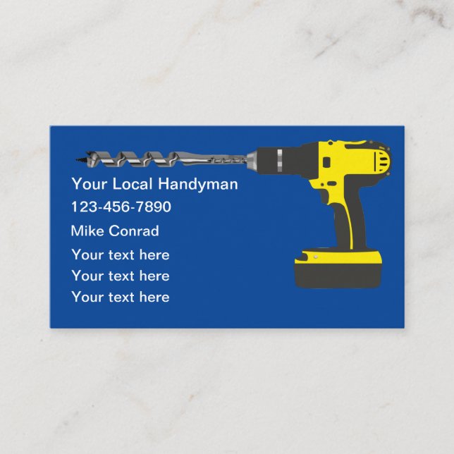 Carte De Visite Fresh New Handyman Business Card Template (Devant)