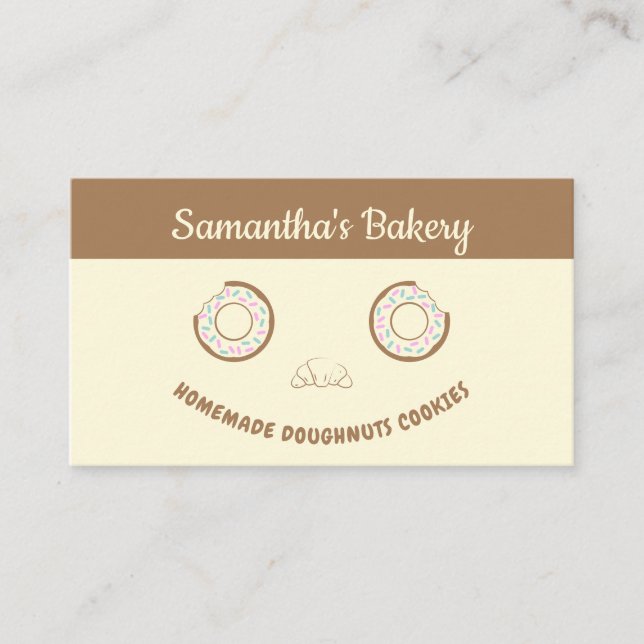 Carte De Visite Friandises biscuits Donut mignon (Devant)