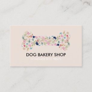 Carte De Visite Friandises pour chien maison Beige Bone