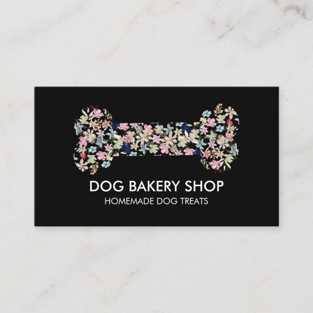 Carte De Visite Friandises pour chien maison Black Bone (Devant)