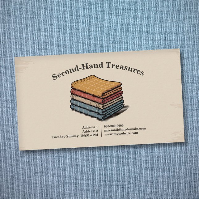 Carte De Visite Friperie (Thrift Store Business Card)