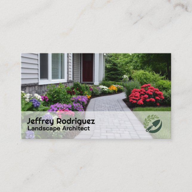 Carte De Visite Front Yard Garden | Landscaping Flowers (Devant)
