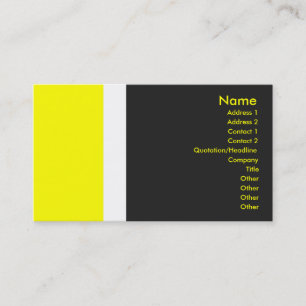 Carte de visite frontalier jaune