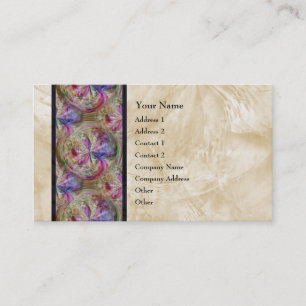 Carte De Visite Frontière abstraite colorée de ruban de motif de