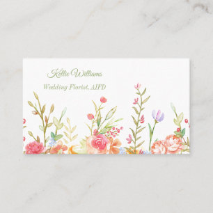 Carte De Visite Frontière florale
