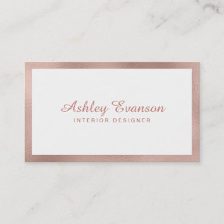 Carte de visite frontière rose Gold Foil