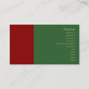 Carte de visite frontière rouge