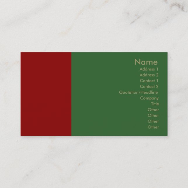 Carte de visite frontière rouge (Devant)
