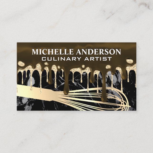 Carte De Visite Frosting Drip Syrup | Whisk | Baking (Devant)