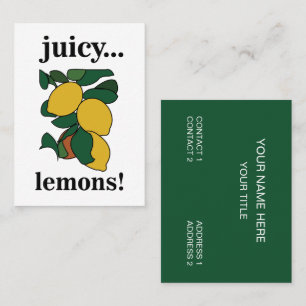 Carte De Visite Fruit de citron agrume