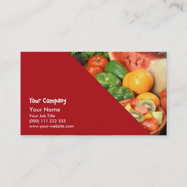 Carte De Visite Fruit frais et légumes (Devant)