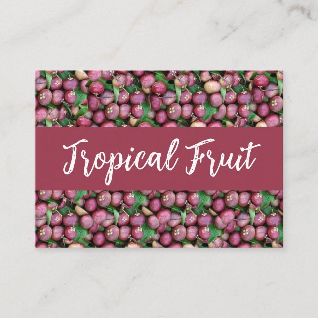 Carte De Visite Fruit tropical mauve-mangouste (Devant)