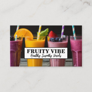 Carte De Visite Fruits colorés Smoothie Boissons