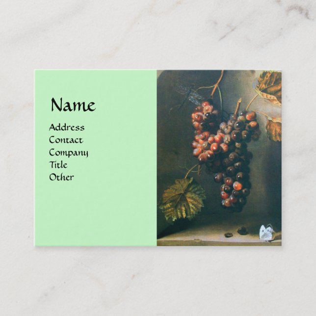 Carte De Visite FRUITS DE SAISON - détail de PROSPÉRITÉ, vert (Devant)