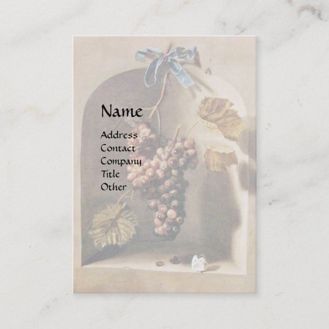 Carte De Visite FRUITS DE SAISON - PROSPÉRITÉ, rouge rose (Devant)