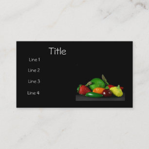 Carte De Visite Fruits en Légume